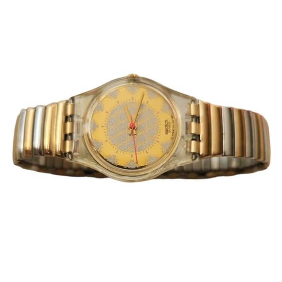 Vintage Swatch lady watch "Perlage" LK133. New old stock in box with flex band - Picture 5 of 8